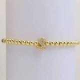 Gold Beaded Initial Bracelets