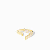 Pavé Open Arrow Adjustable Ring