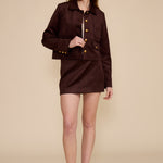 SK5587 LIAN MINI FAUX SUEDE SKIRT