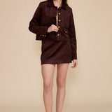 SK5587 LIAN MINI FAUX SUEDE SKIRT