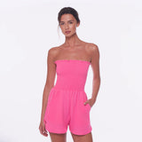 Torey Romper in Pink Passion Iris