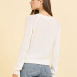 Raleigh Cardigan in White
