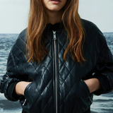 Pia Quilted Faux Leather Jacket