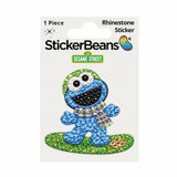 Snowboarding Cookie Monster 2" Rhinestone Sticker