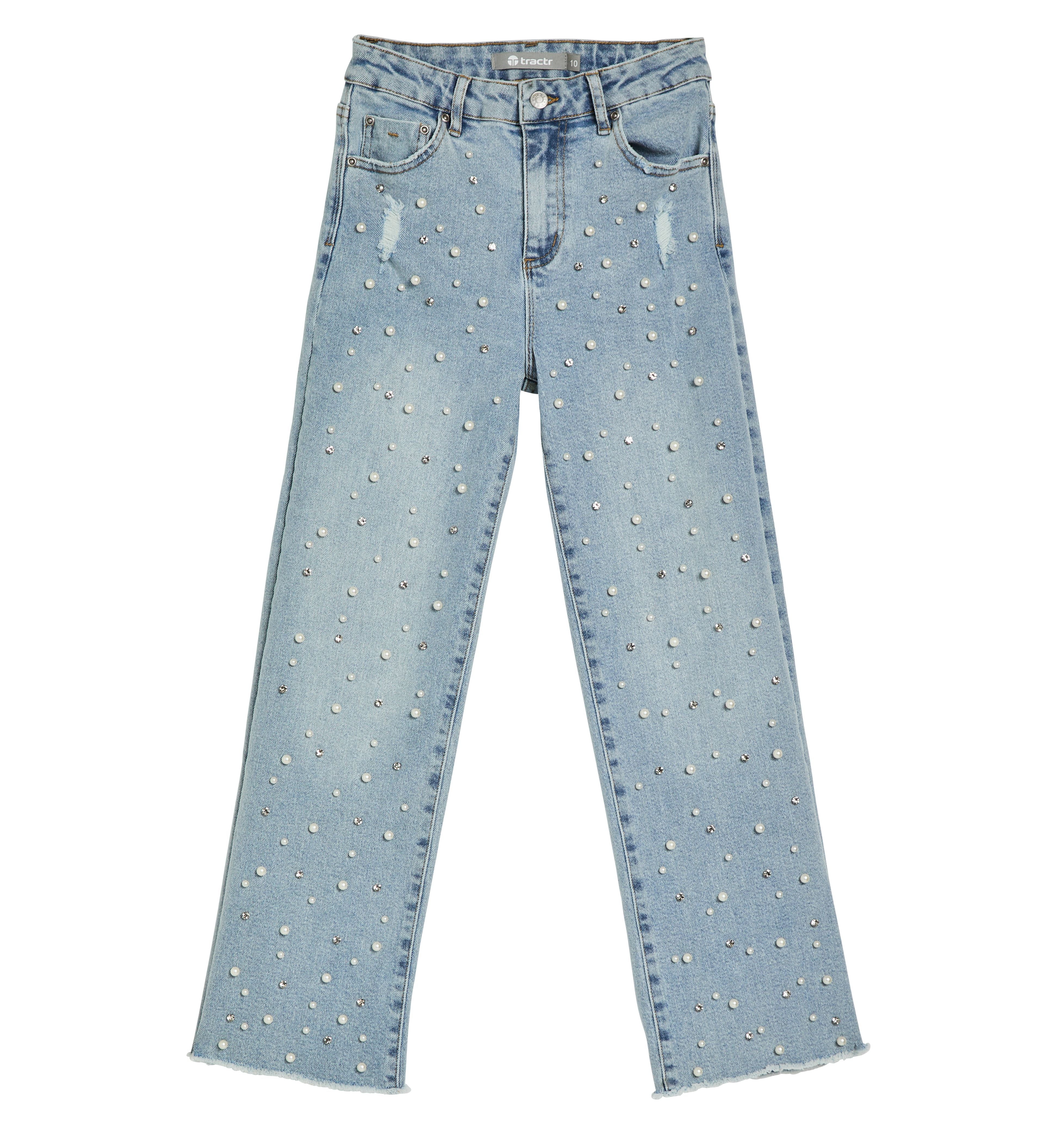 RHINESTONE & PEARL STRAIGHT LEG