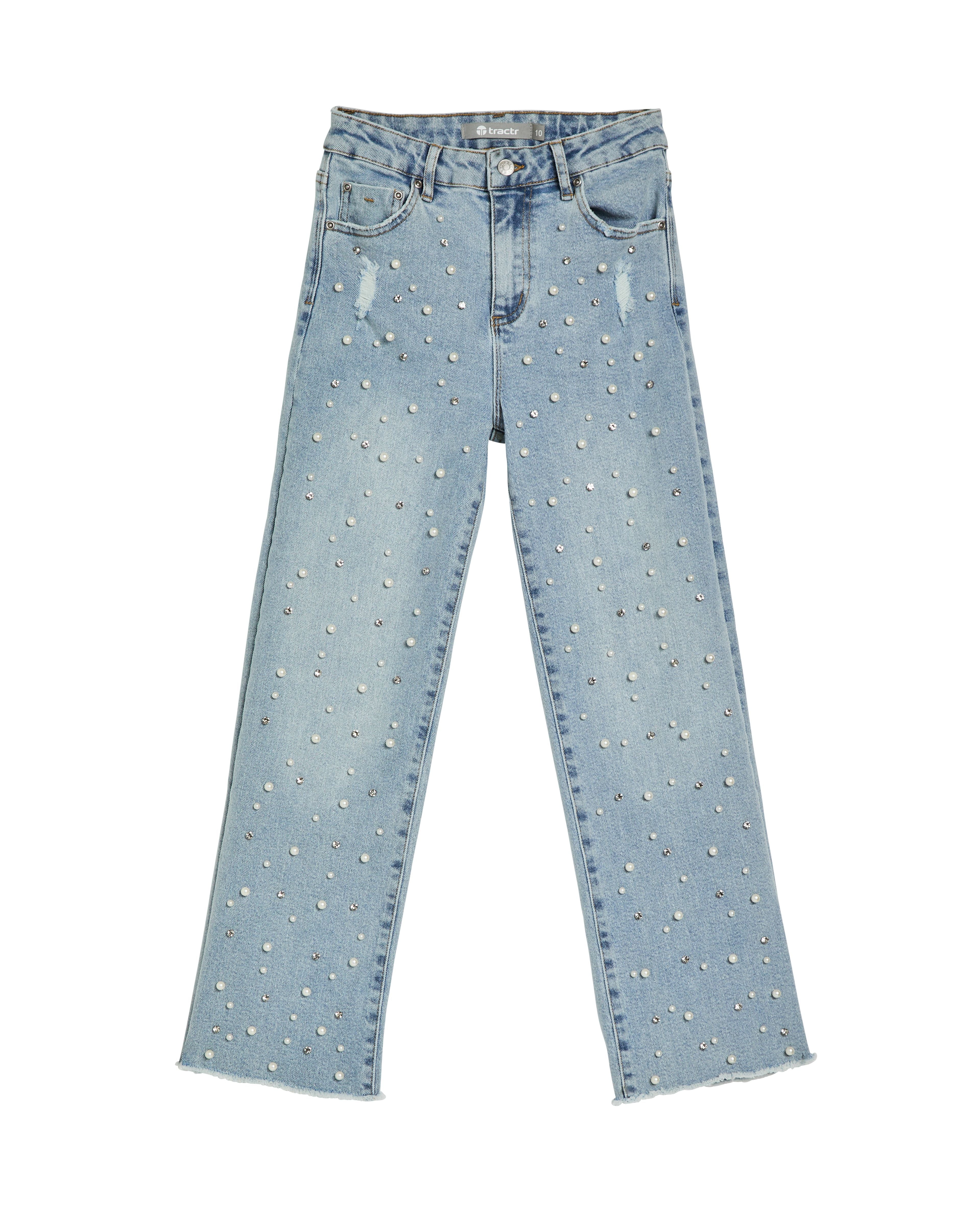 RHINESTONE & PEARL STRAIGHT LEG