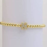 Gold Beaded Initial Bracelets