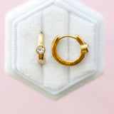 Single Diamond Huggies