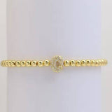 Gold Beaded Initial Bracelets