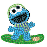 Snowboarding Cookie Monster 2" Rhinestone Sticker