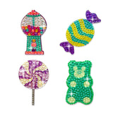 Sweet Tooth Set of 4 2" Rhinestone Stickers