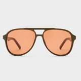 Le Specs Tragic Magic in Dark Olive/Cinnamon