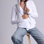 9264 Cotton Shaker Hooded Flyaway Cardigan