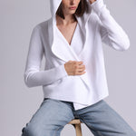 9264 Cotton Shaker Hooded Flyaway Cardigan