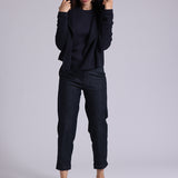 9264 Cotton Shaker Hooded Flyaway Cardigan
