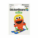 Skiing Elmo 2" Rhinestone Sesame Street Sticker