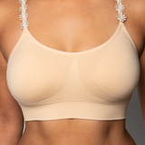 strap-its Basic Nude Bra with Suede Studded Straps