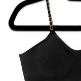 strap-its Basic Black Bra with Gold/Black Chain Strap