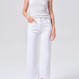Harper Crop Jean (Comfort Stretch) In White Wash
