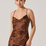 ASTR The Label Gaia Burnout Midi Dress