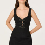 ASTR Maira Tweed Bow Minidress