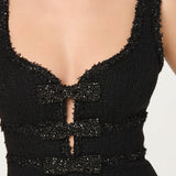 ASTR Maira Tweed Bow Minidress