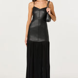 ASTR Lezith Faux Leather Maxi Dress