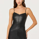 ASTR Lezith Faux Leather Maxi Dress