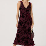 ASTR Floris Burnout Floral Maxi Dress