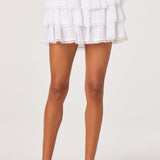 ASTR The Label Genever Tiered Ruffle Mini Skirt
