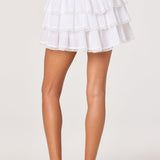 ASTR The Label Genever Tiered Ruffle Mini Skirt