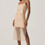 Messina Pearl Embellished Top in Champagne