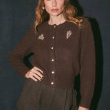 ASTR The Label Kalie Rhinestone Embellished Cardigan