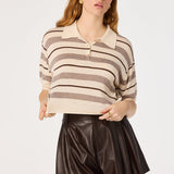 ASTR the Label Scottie Striped Knit Polo
