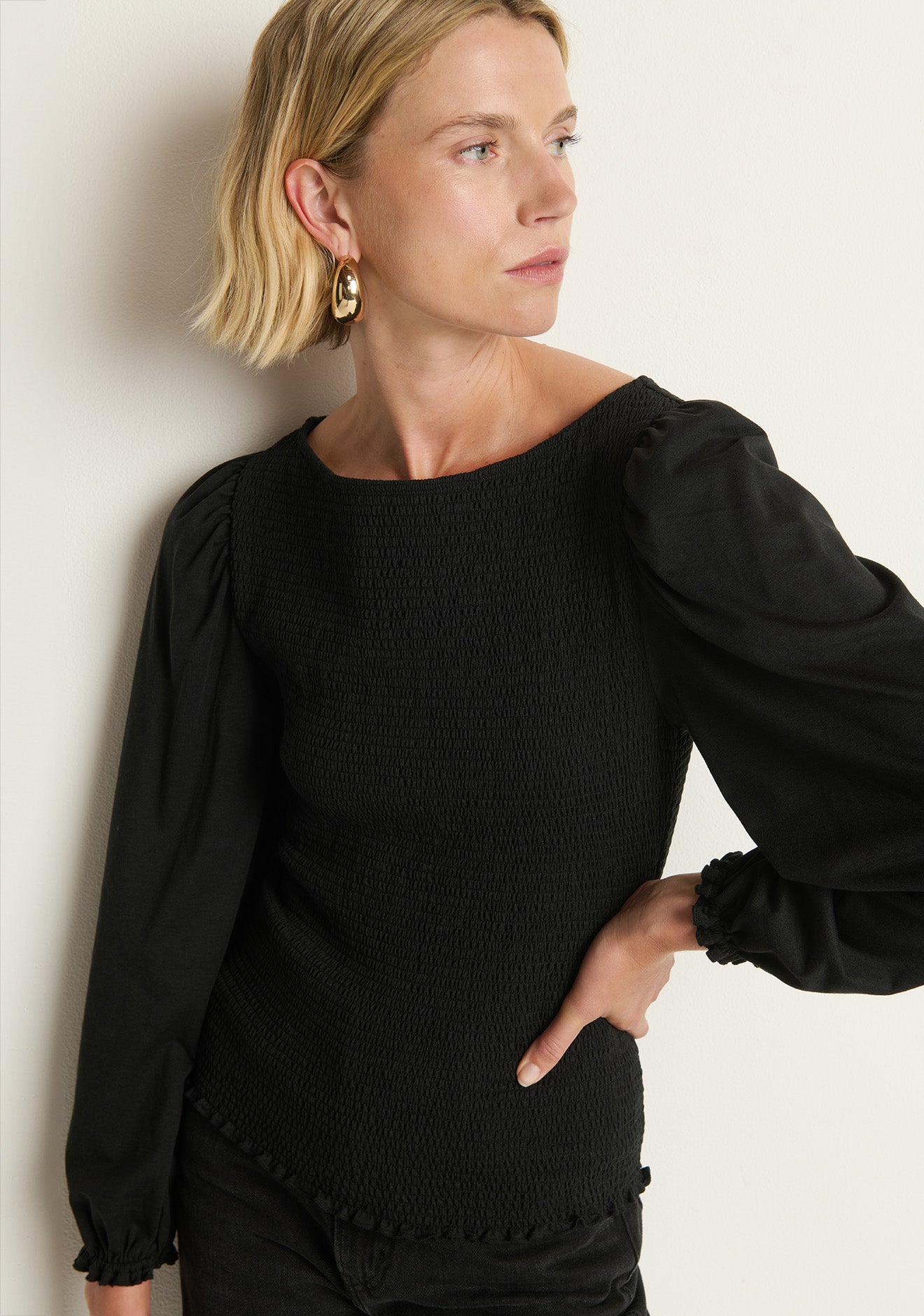 Aidan Smocked Blouse