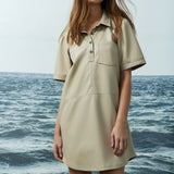 Melissa Nepton Areta Faux Leather Dress