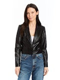 Drew Wisteria Vegan Leather Blazer