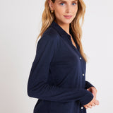 B2241-G55-302 - BUTTON UP KNIT TOP