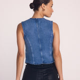 B2546-H89-642 - HIGH NECK FITTED VEST