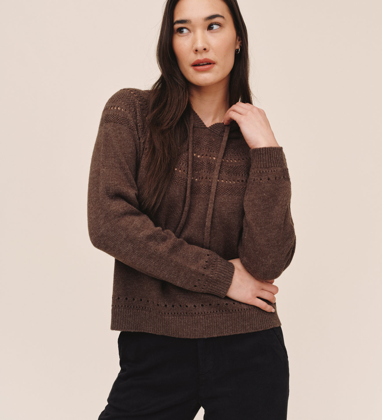 B20258-M27-304 - POINTELLE FAIRISLE HOODIE