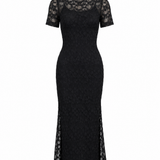 Black Lave Turtleneck Dress