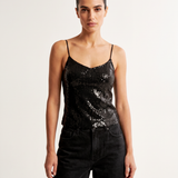 Black Sequin Tank