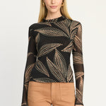 Marta Top in Star Dust Leaf
