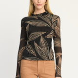 Marta Top in Star Dust Leaf