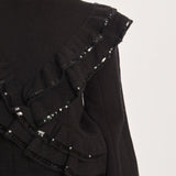 Caballero Olivia Black Sequin Trim Sweater