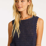 Caballero Collection Amelie Peacoat Navy Top