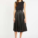 Alana Skirt in Black Vegan Leather