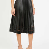 Alana Skirt in Black Vegan Leather
