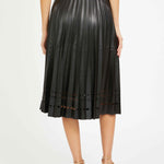 Alana Skirt in Black Vegan Leather