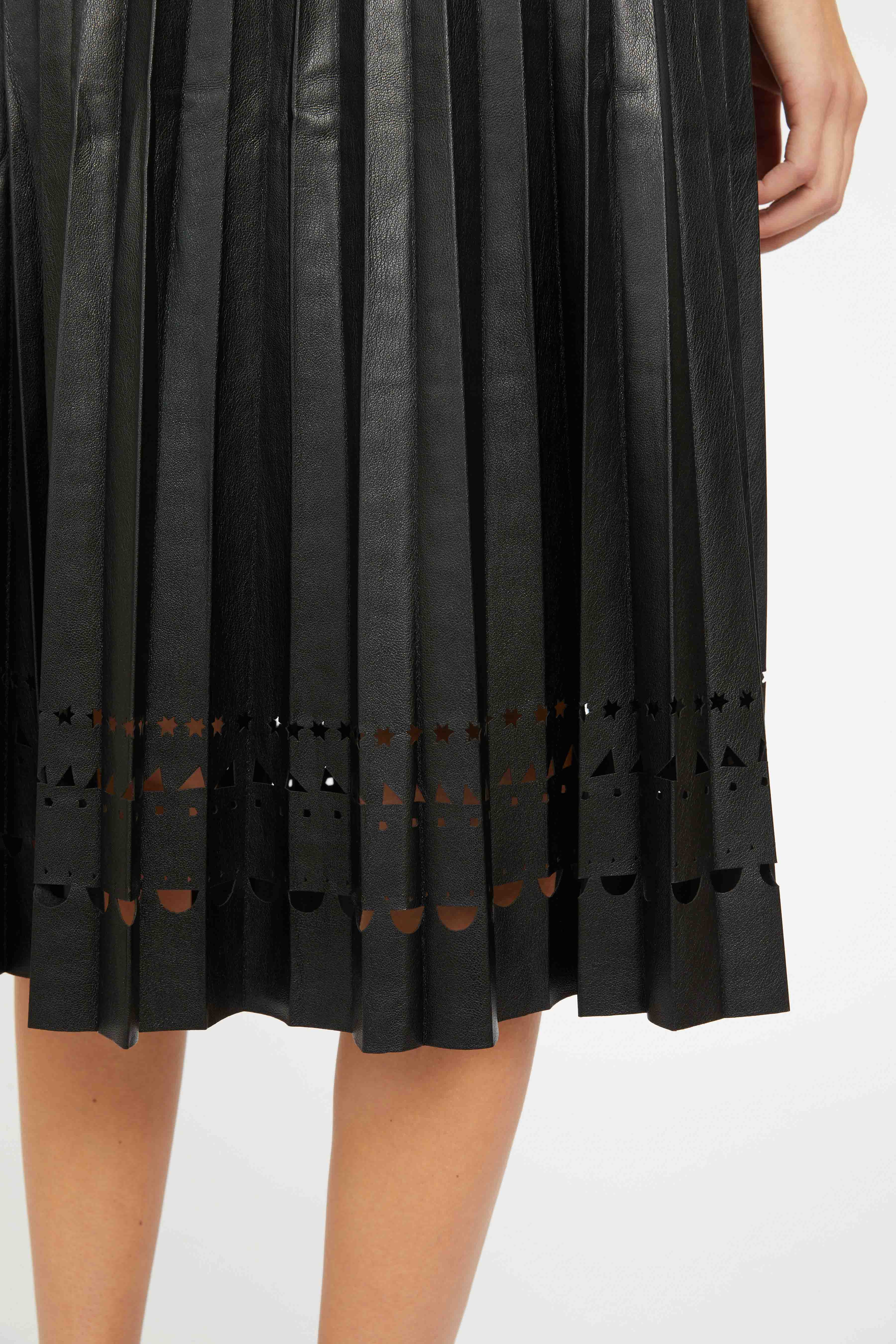 Alana Skirt in Black Vegan Leather